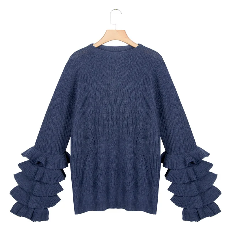OMCHION 2020 Autumn Winter O-Neck Butterfly Sleeve Sweater Women Korean Fashion Thicken Pullover Casual Loose Jumper LSM42 | Женская