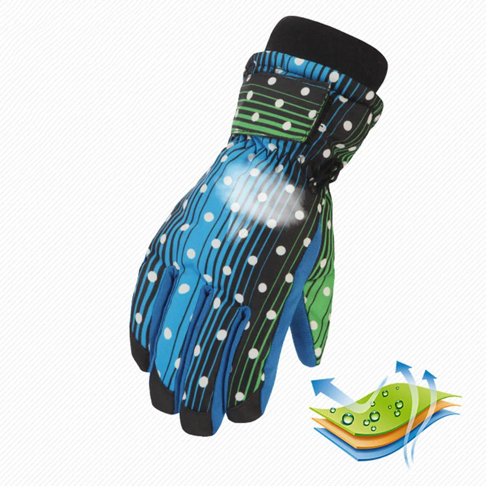 Уличные толстые зимние лыжные перчатки для мальчиков и девочек детские теплые