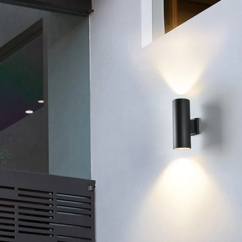 Уличная настенная лампа вверх и вниз черная серая 6 Вт/10 Вт двухстороннее