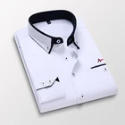 Dudalinas Pocket Aramy Blusa Camisa Social Masculina, приталенная рубашка с длинным рукавом, Мужская Цветочная одежда, пуловер, белый