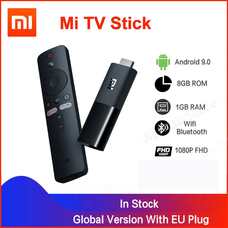 

Xiaomi Mi TV Stick глобальная версия Android TV 9,0 Quad-core 1080P Dolby DTS HD двойной декодирования 1Гб RAM 8Гб Bluetooth Wifi ТВ Стик