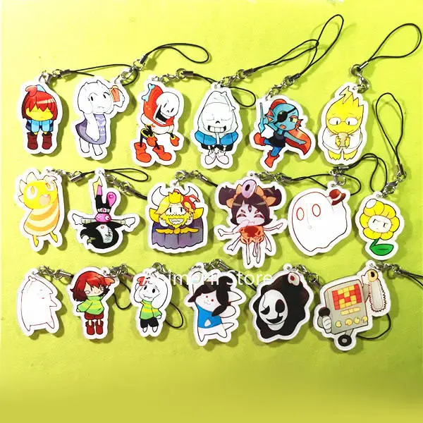 Undertale брелок фриск Папирус Санс ундин альфис Монстр Маффет Flowey Chara Asriel Temmie из