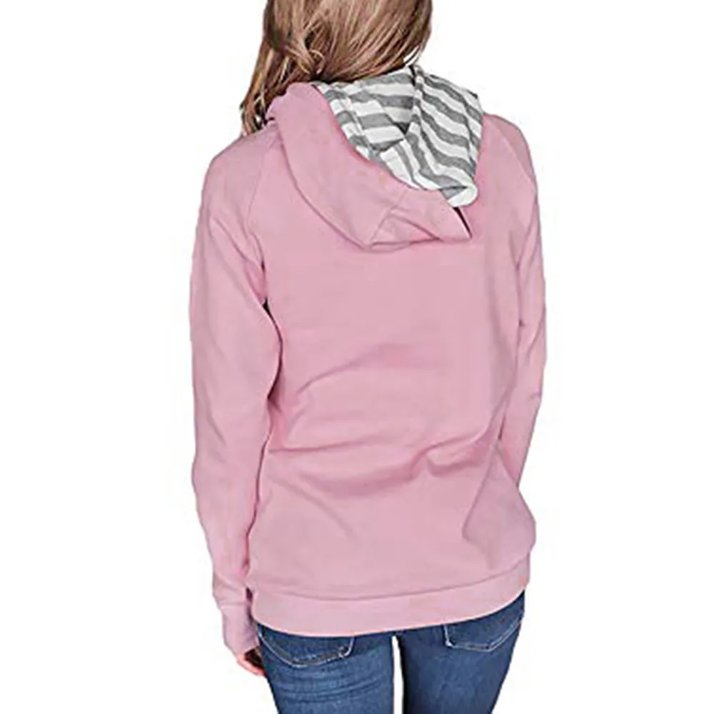Лидер продаж шикарный дизайн женские повседневные однотонные толстовки с