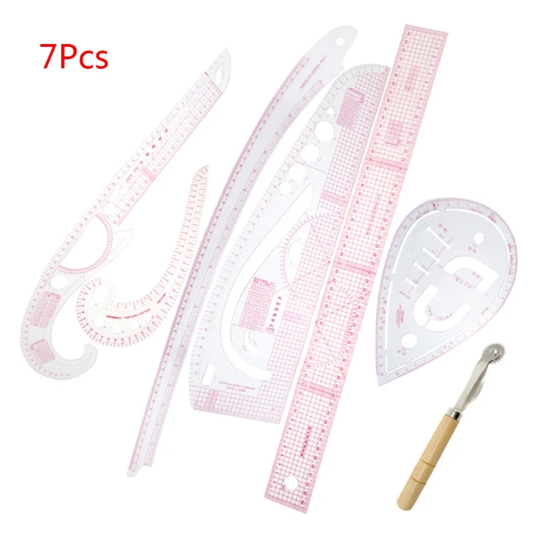 

7 Stlye Fashion Ruler Set Vary Form Curve French Curve Pattern Grading Rulers