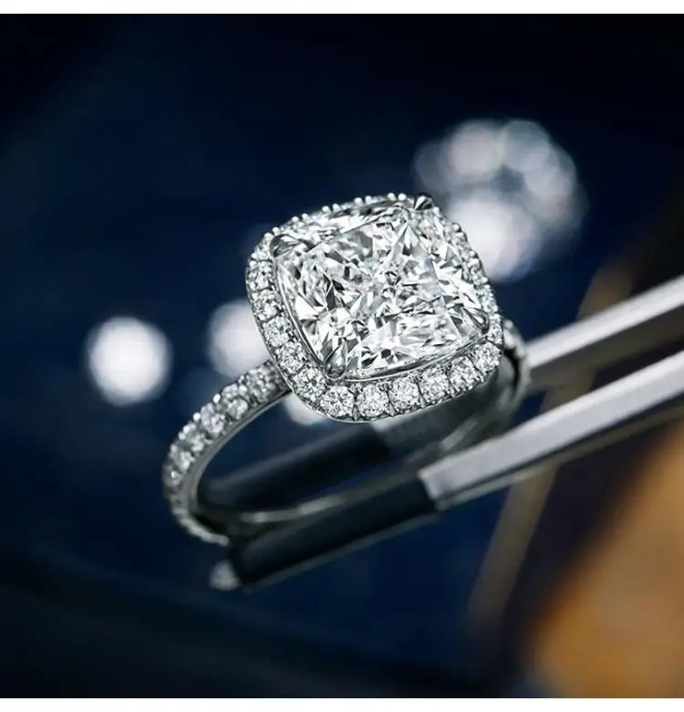 

S925 Sterling Silver Jewerly White Diamond Ring for Women Fine Anillos De Bizuteria Anillos Mujer Natural Diamond Gemstone Rings