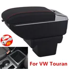 Подлокотник для VW Touran, кожаный подлокотник для хранения, для Touran L, Стайлинг автомобиля, вращающийся центральный консоль, аксессуары для интерьера