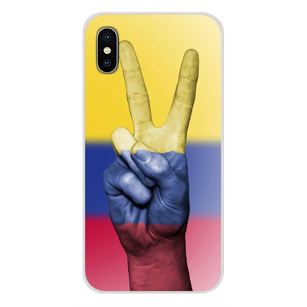 Протектор Колумбия флаг аксессуары для телефона Чехлы Apple iPhone X XR XS MAX 4 4S 5 5S 5C SE 6 6S 7