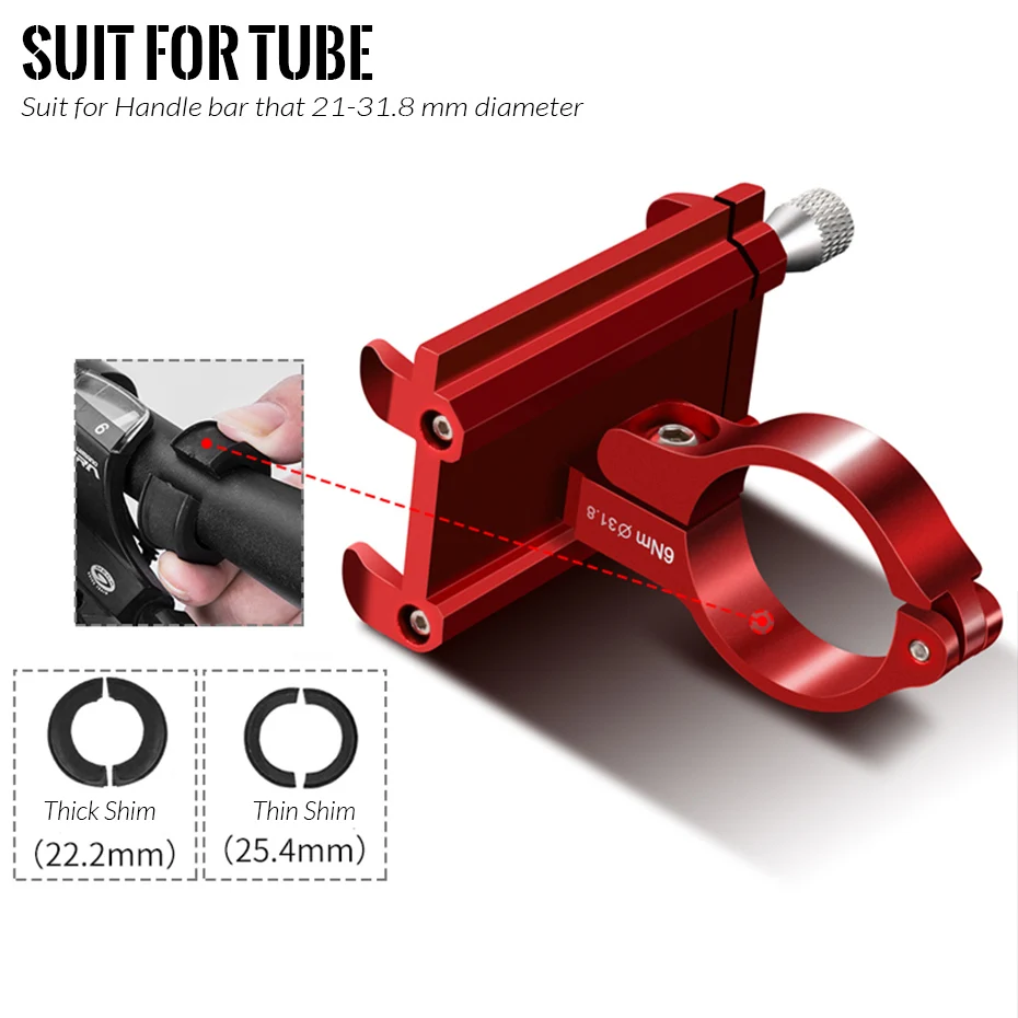 bicycle aluminum alloy bike mobile phone holder universal motorcycle handlebar mount mtb mountain bike bracket cell phone stand free global shipping