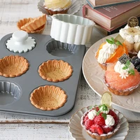 flower lace mold whisk bakeware pastry tools mini carbon cake steel cupcake biscuit mould kitchen egg tart pasteleria supplies