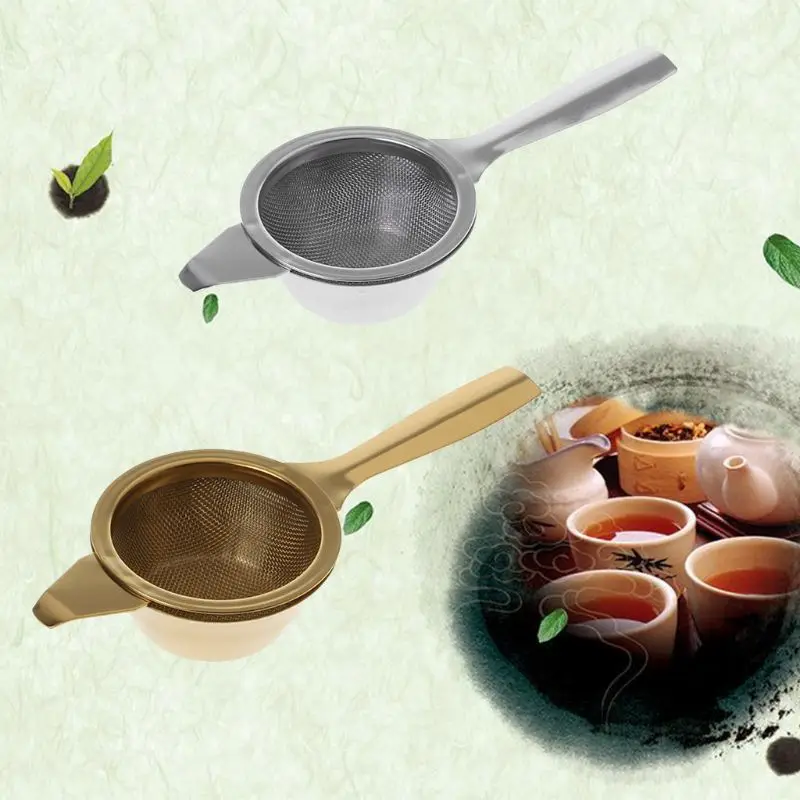 

Stainless Steel Mesh Tea Infuser Metal Cup Strainer Strainer Loose Leaf Filter With Handle Kitchen Tool