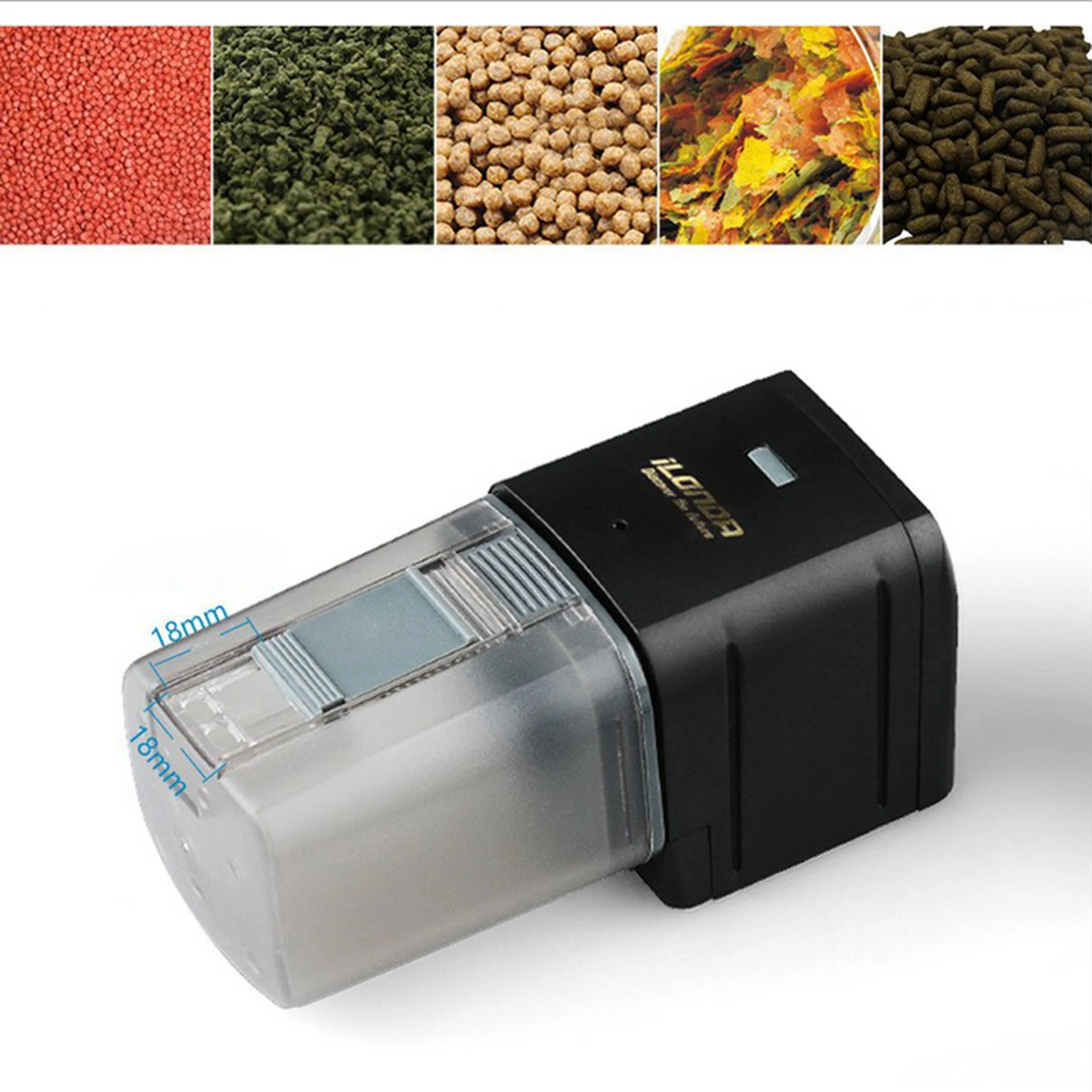 

Aquarium Fish Tank Intelligent Wi-Fi Fish Feeder Automatic Feeder App Timer Voice Control Food Dispenser for Flakes Pond