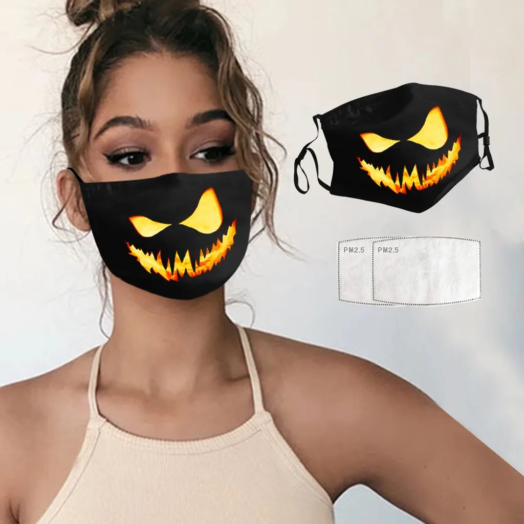 Модная Маска для рта жнец череп отбеливатель марля лица Хэллоуин косплей Pm2.5