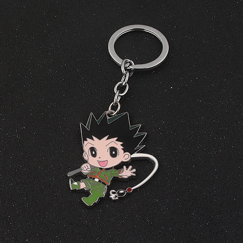 Anime Hunter x Gon Freecss Kurapika Cute Cartoon Enamel Alloy Key Chains Keychain Chain Keyring Keyfob Accessories | Украшения и