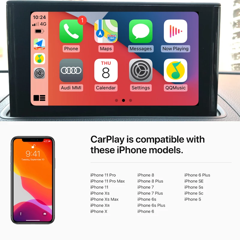 Беспроводной автоматический модуль Apple Carplay Android для AUDI B9 A5/S5/A4/A3 A6 A7 A8 Q2 Q3 Q5 Q7 S5 MMI