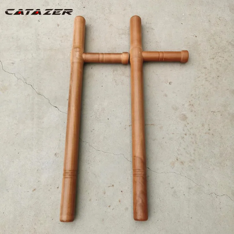 

Острые двойные деревянные костыли Catazer T для китайских боевых искусств, кунг-фу, ушу, оборудование для тренировок по фитнесу