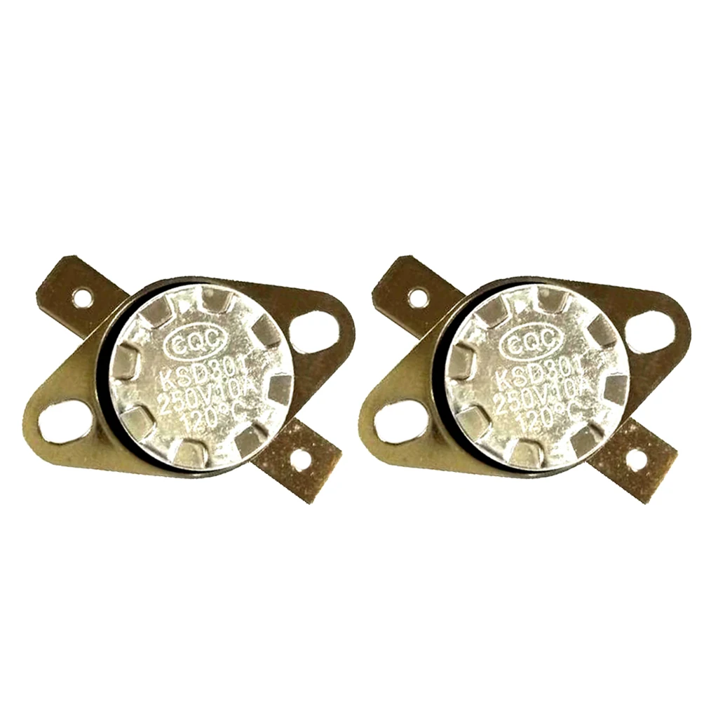 2PCS KSD301 120C NC Thermostat Temperature Thermal Control Switch AC 250V | Автомобили и мотоциклы