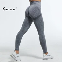 chrleisure seamless sports pants push up running clothing women gym fitness leggings tights high waist tummy control yoga pants