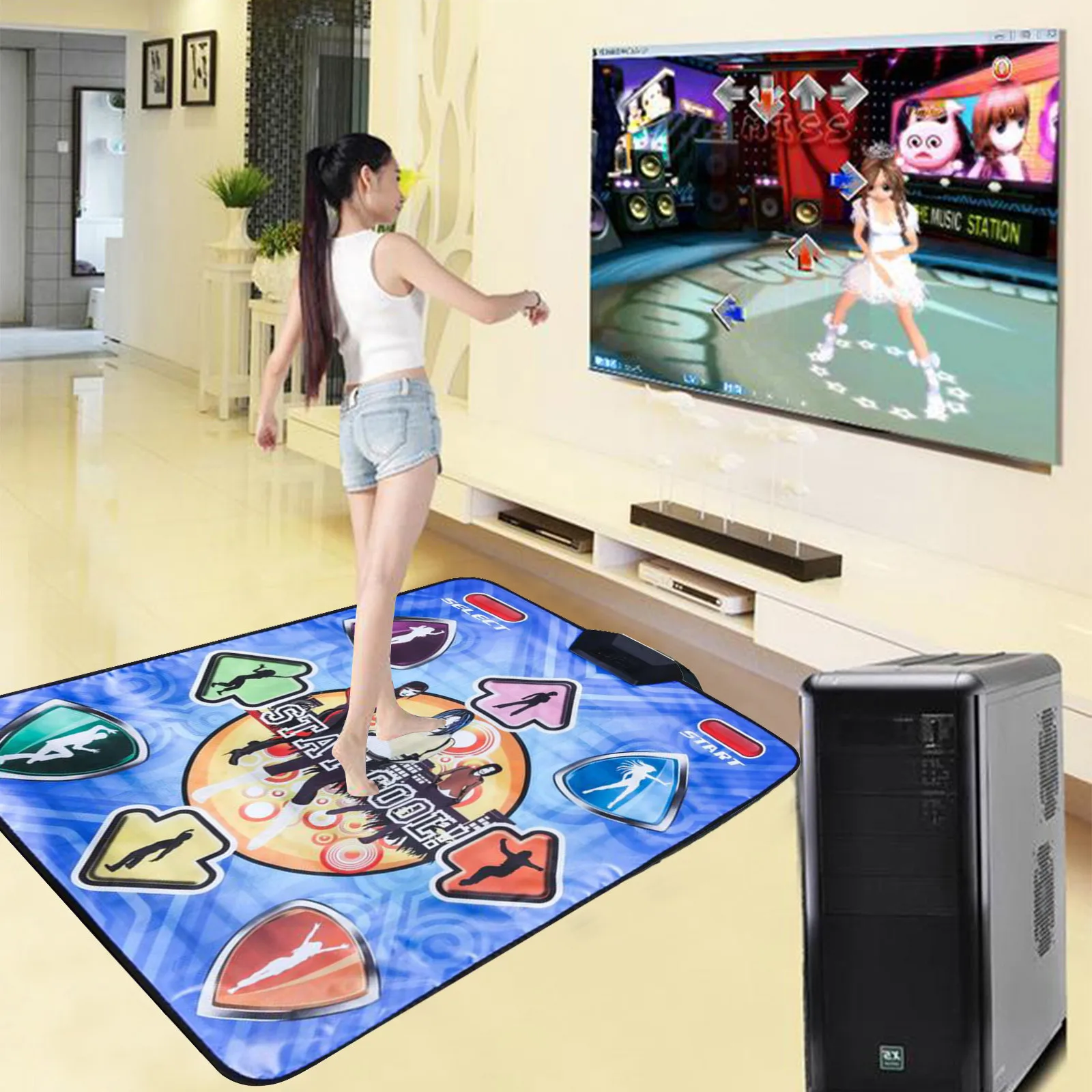 

Dance Pad Dancing Mat Non-Slip Durable Wear-Resistant TV Dance Mat Pad Dancer Blanket with USB for PC yoga game blanket A20