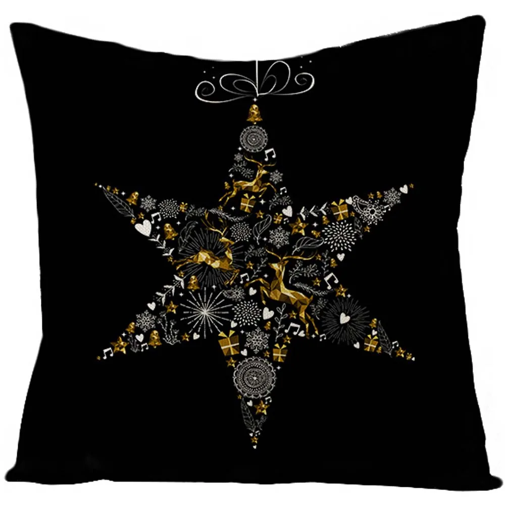 Funda de asiento de alce de Navidad, decoraci&oacute;n de sof&aacute; de fiesta de Navidad, 45x45cm-2