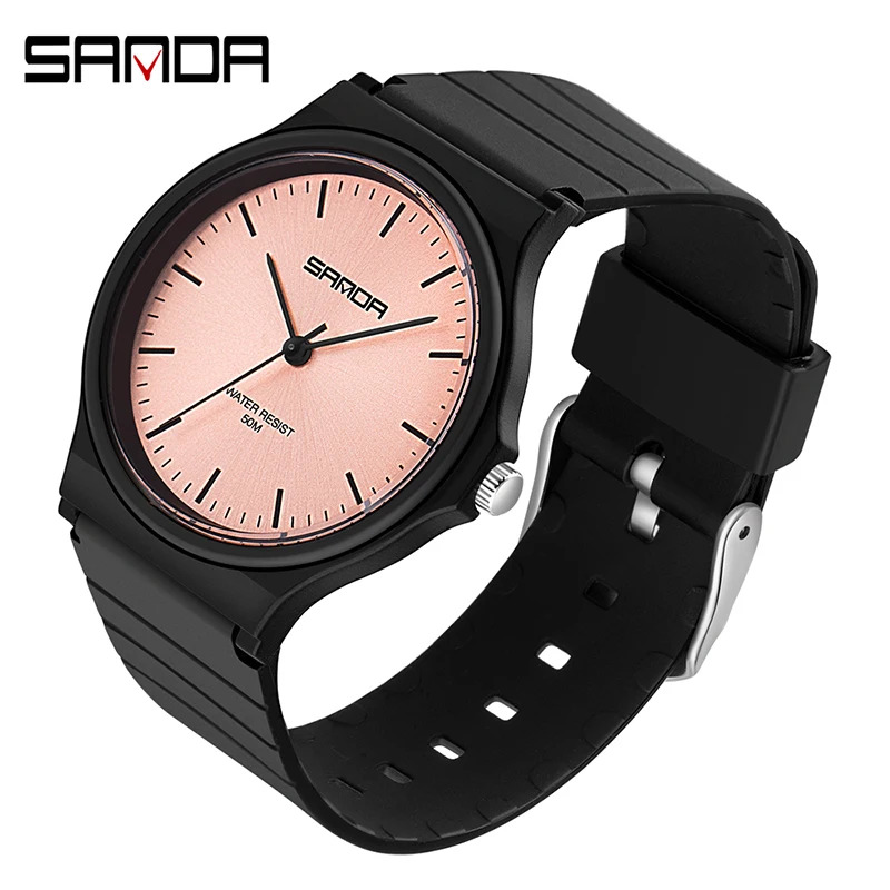 SANDA новые часы модные простые женские reloj mujer водонепроницаемые relogio feminino