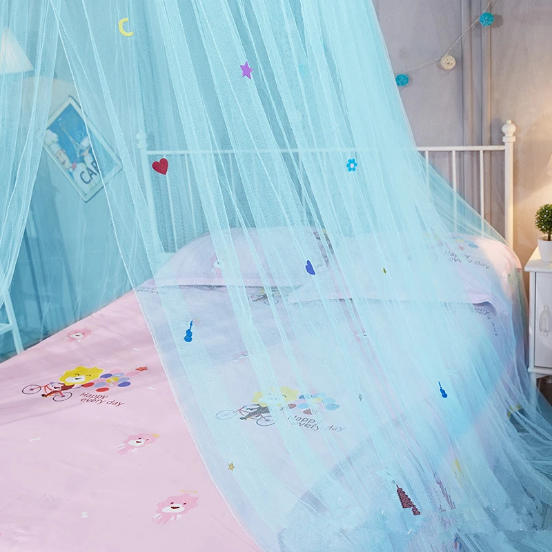 Универсальная детская элегантная Тюлевая кровать купольная сетчатый навес