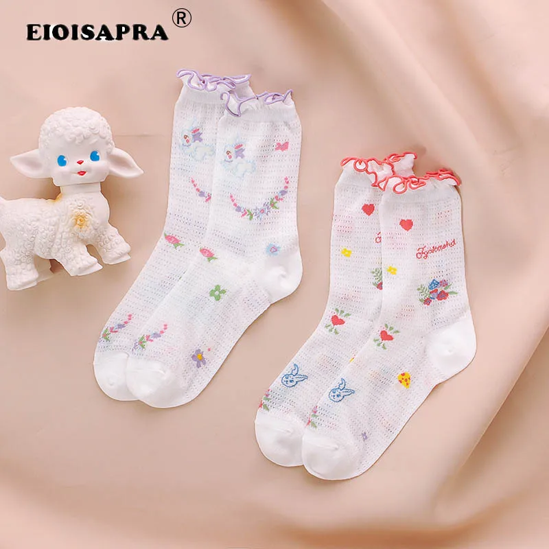Творческие носки [EIOISAPRA] в стиле Харадзюку С героями мультфильмов милые шелковые