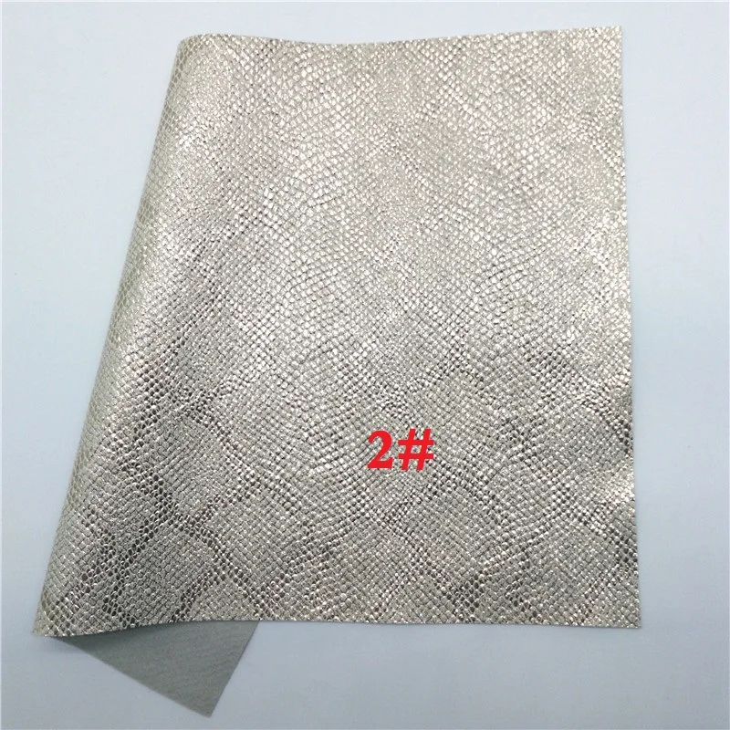 2 Glitterwishcome 21X29 см A4 размер винил для бантов Металлическая Змея питон синтетическая искусственная кожа простыни для бантов, GM622B - Цвет: 2