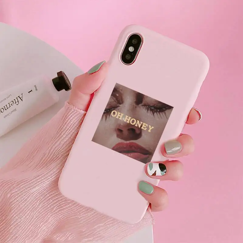 

aesthetics funny pattern Phone Case Candy Color for iPhone 6 7 8 11 12 s mini pro X XS XR MAX Plus
