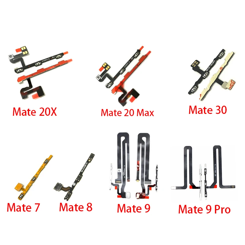 

10Pcs/Lot, Volume Button Power Switch On Off Button Flex Cable For Huawei Mate S 7 8 9 10 30 Lite 20 Pro 20X Max