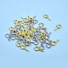 100 шт., 5 цветов, мини-штифты с петлями, винтовые крючки, застежка с резьбой 4*8 мм для изготовления ювелирных изделий, аксессуары, фурнитура сделай сам, подвеска