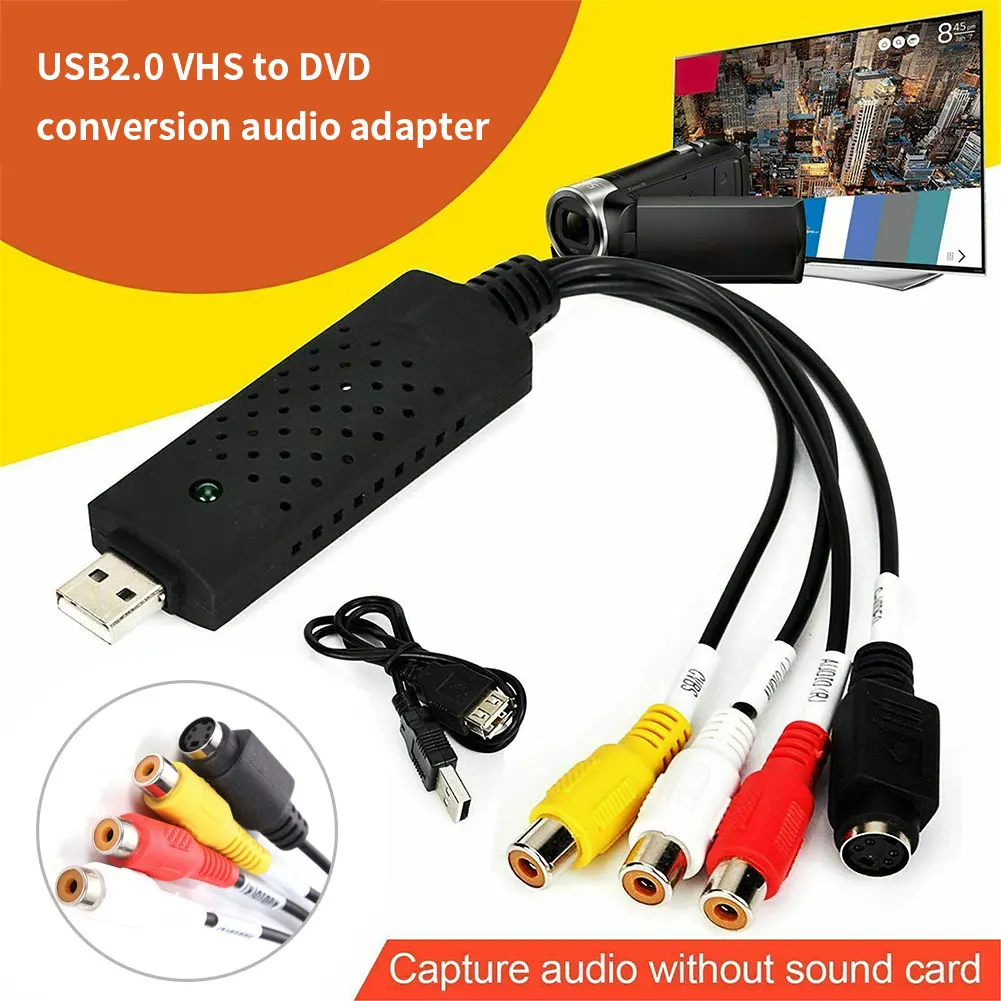 Высококачественный USB Easycap 2 0 TV Видео Аудио Захват VHS к DVD HDD преобразователь карта