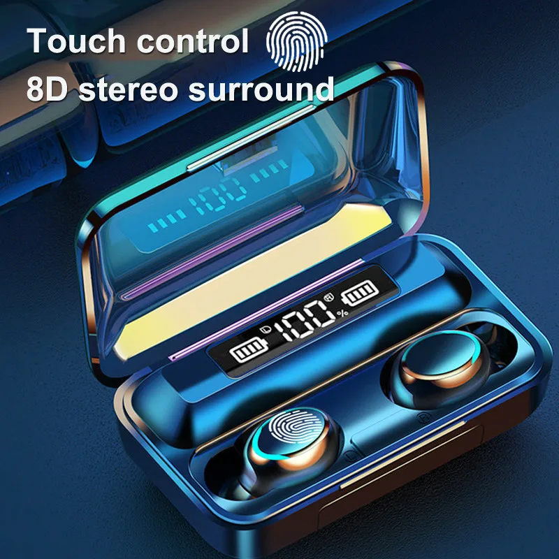 Bluetooth 5 0 наушники беспроводные спортивные гарнитура с сенсорным управлением