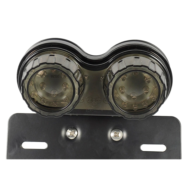 

Universal Motorcycle Dual LED Tail Light Lens Plastic Integrated Light Turn Signal Brake Light Rear Driving Lamp