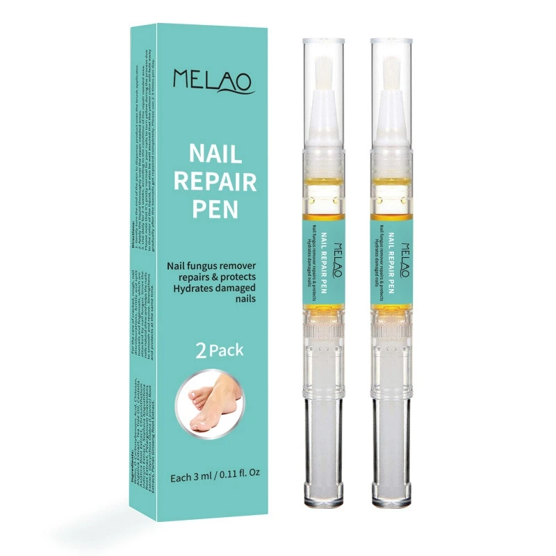 

MELAO Nail Repair Pen Treatment Remedy Nail Treatment Feet Care Essence Whitening Toe Nail Foot Remove Gel 2PCx3ML