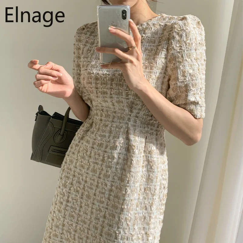 Мини-платье-трапеция женское в Корейском стиле элегантное короткое винтажное