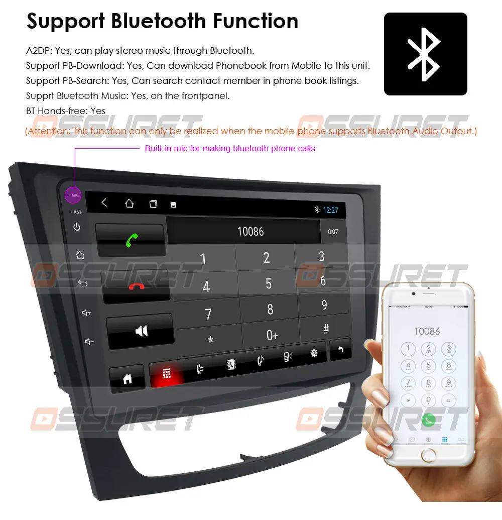 Автомагнитола на Android 10 стерео-система с поддержкой Wi-Fi GPS TPMS для Mercedes Benz E/CLS/G Class W211