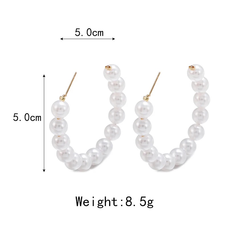 

Pearl Earrings for Women's Korean Trendy Atmospheric earrings pearls Ear Ring Hanging Piercing Jewelry Wedding Party Gift Female