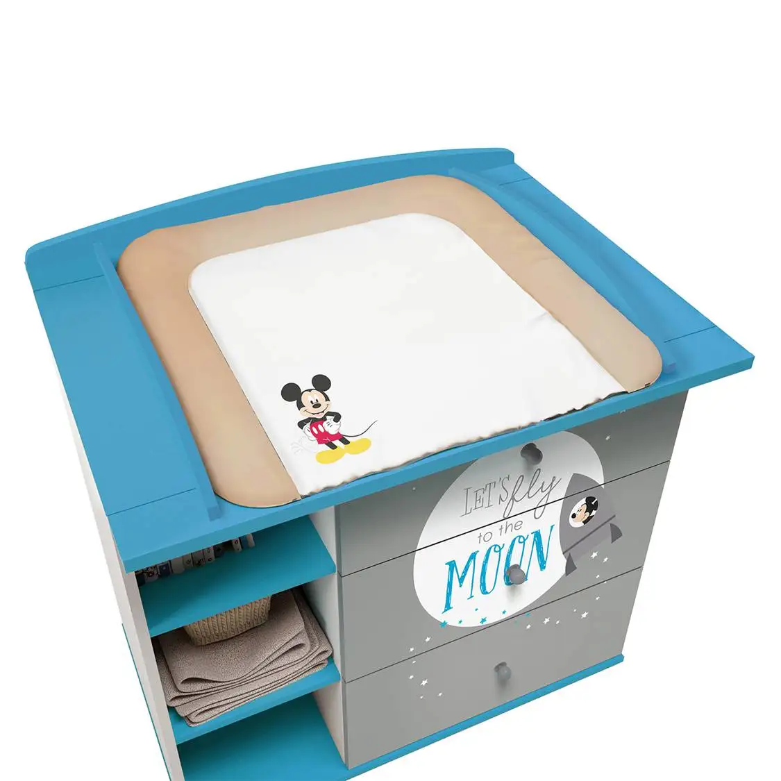 Рамка пеленальная на комод Polini kids Disney baby 5090 Микки Маус голубой 0001675-72 | Мать и