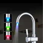 Светодиодный смеситель с подсветкой, кран для ванной и кухни, насадка с датчиком температуры и изменения цвета