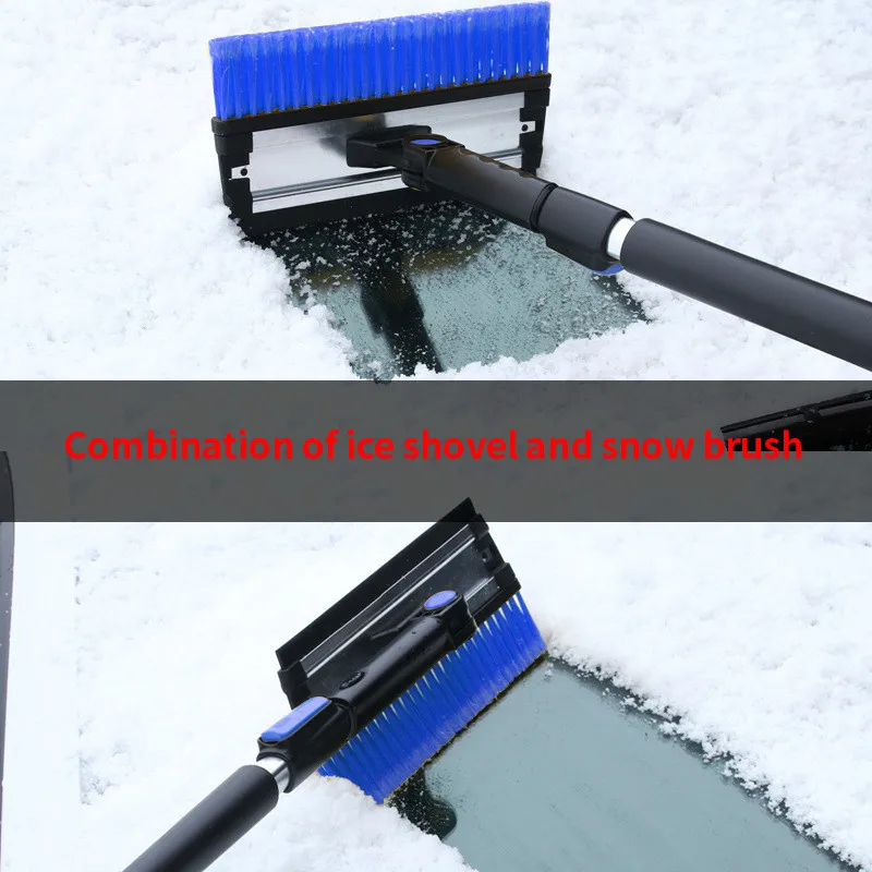 Multifunctional Telescopic Extension for Snow Removal Shovel Car Defrosting Glass Scraper Detachable Brush Deicing | Автомобили и