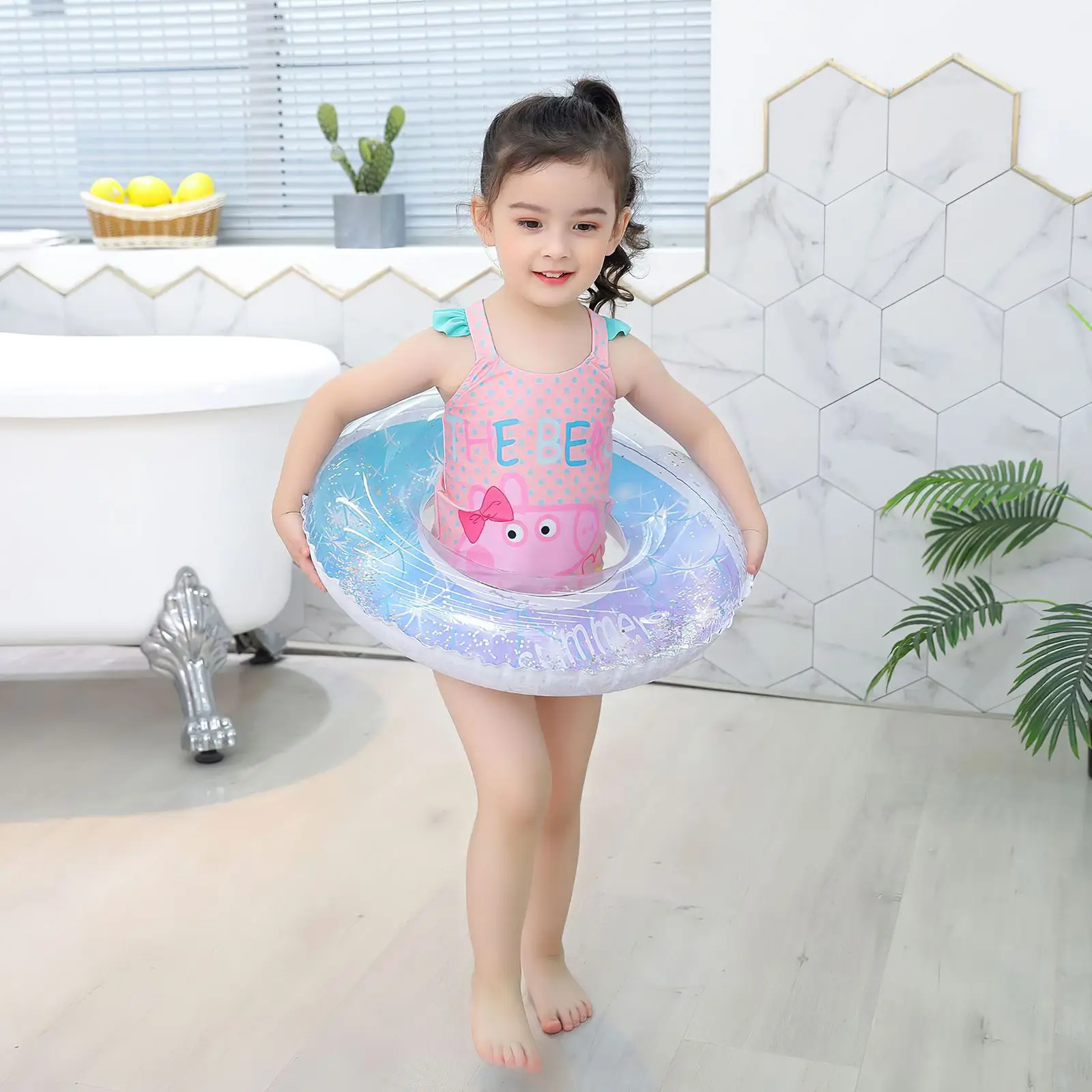 

Sequin Pool Float Inflatable Swimming Pool Shiny Swim Ring 80cm Chidren Pool Sequined Starry Tube Circle For Swimming Pool Toys