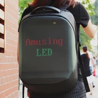 women men led backpack display laptop bag smart light multi function waterproof large capacity computer backpacks