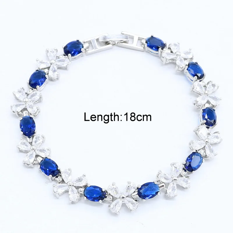 Комплект из колье серёг кольца и браслета с фианитом | Украшения аксессуары