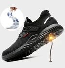 Неразрушаемые мужские защитные рабочие ботинки со стальным носком непробиваемые Легкие дышащие кроссовки Прямая поставка