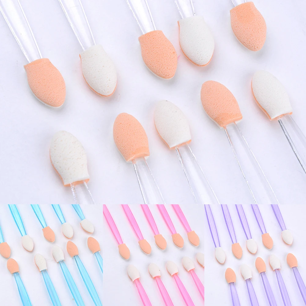 Make Up Mini Daily Use Handheld Plastic Portable Travel Professional Double Headed Salon Eye Shadow Brushes | Красота и здоровье