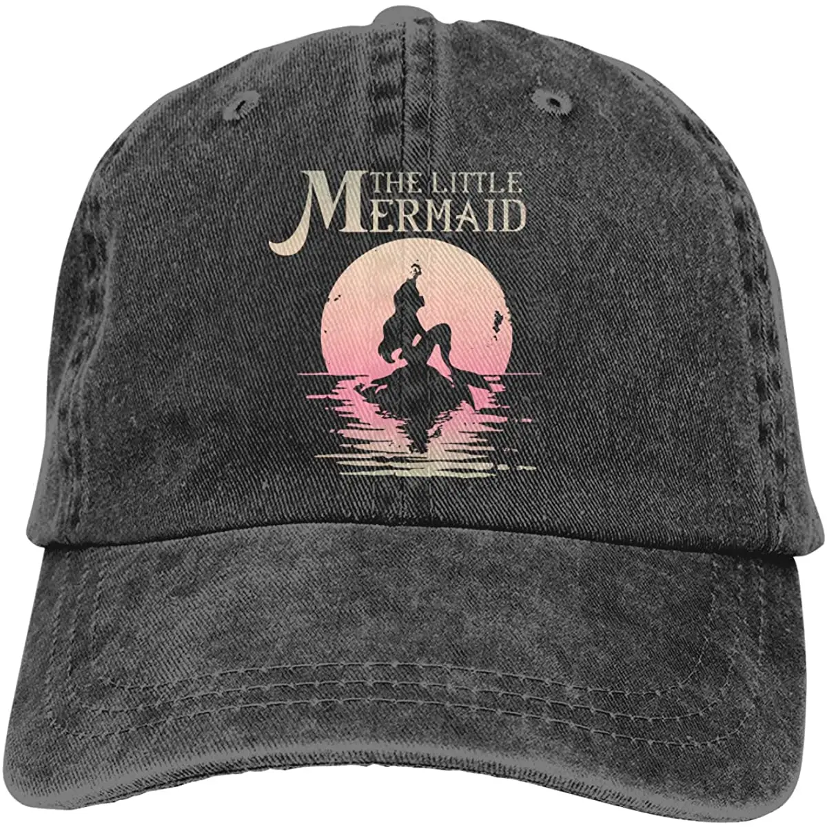 

Trucker Cap The Little Mermaid Ariel Rock Moon Durable Baseball Cap,Adjustable Dad Hat Black