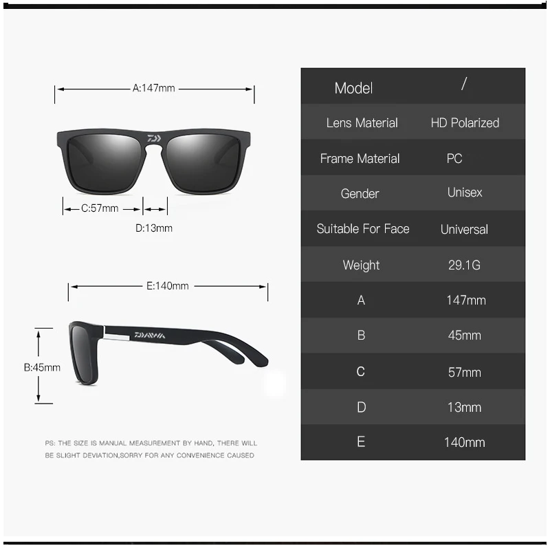 

2021 Daiwa New Men's Polarized Fishing Glasses Summer Outdoor Mountaineering Fashionable Colorful Film Sports Sunglasses