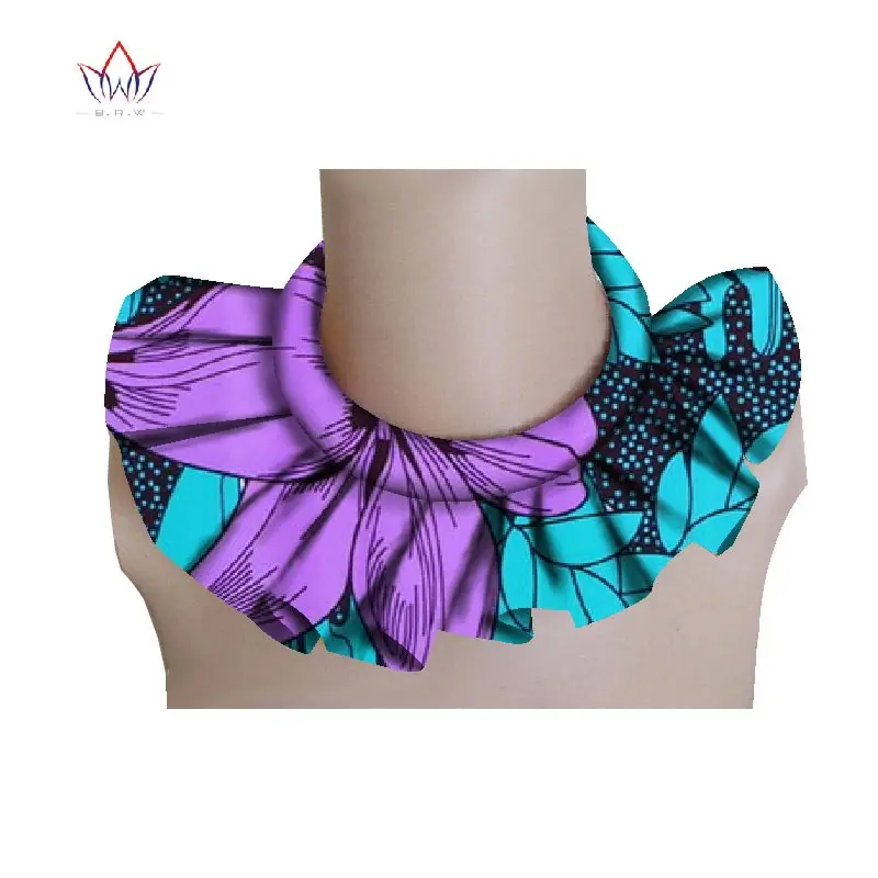 BRW африканские ожерелья-чокеры из Анкары ткань с Африканским принтом