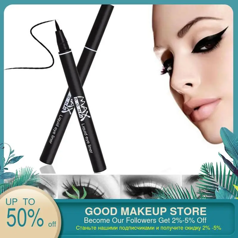 Профессиональная черная жидкая подводка для глаз водостойкая Стойкая макияжа