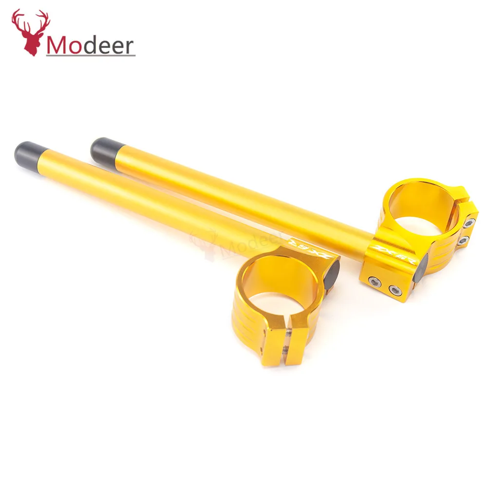 For KAWASAKI ZX6R Motorcycle Handlebar Racing Adjustable CNC 41/46/50/51 mm Clip On Ons Fork Handlebars Handle Bar Cafe Racer | Автомобили
